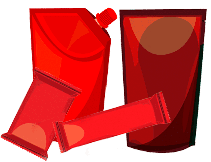 red packaging