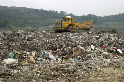 packaging in landfill