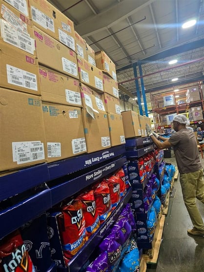 industrial packaging team repacking display builds for retail deployment