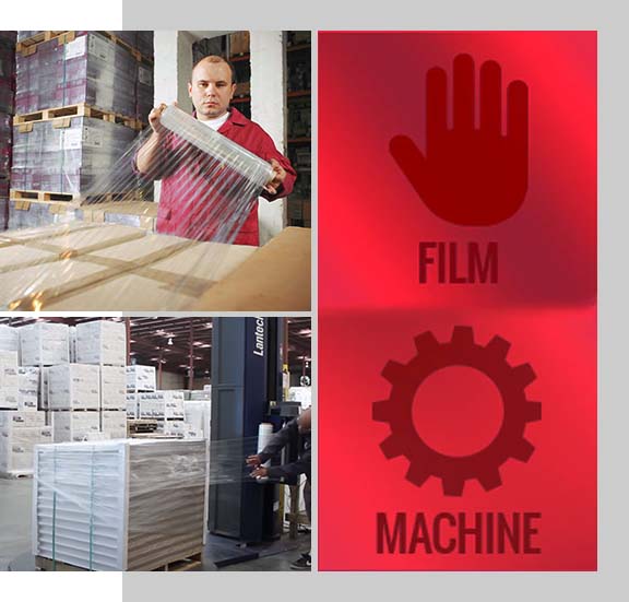 Stretch wrap collage - Industrial Packaging Stretch Wraps